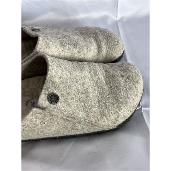 Birkenstock Zermatt Rivet Wool Eggnog Sandals Size 38 - Picture 10 of 13